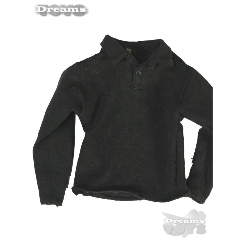 1/6 Playera Polo Negra Manga Larga Dam Toys