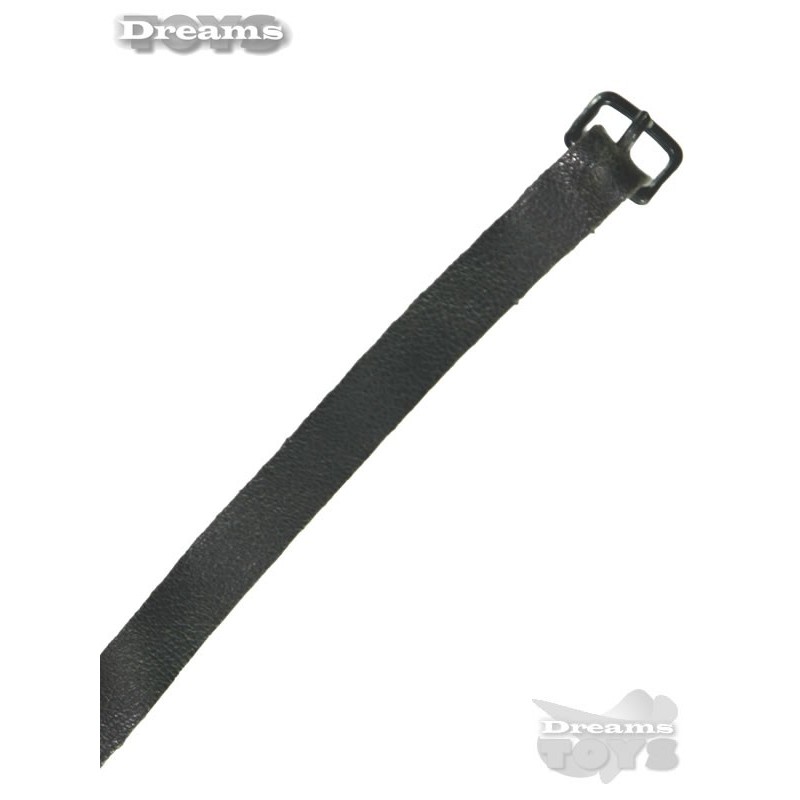 1/6 Cinturon Negro Piel Hebilla de Metal DID