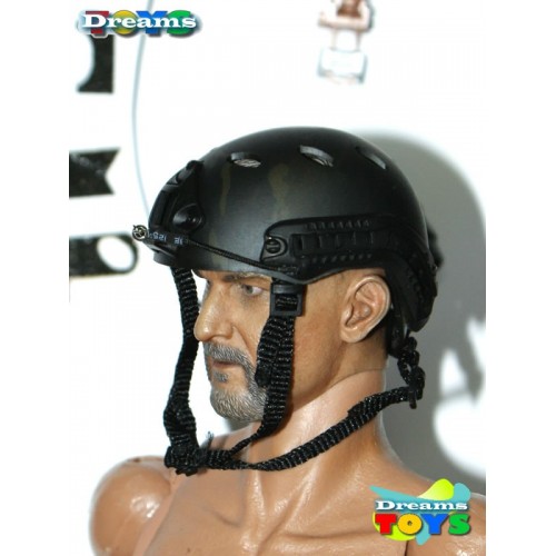 1/6 Casco FAST negro c/ GPNVG-18 ANVIS Minitimes