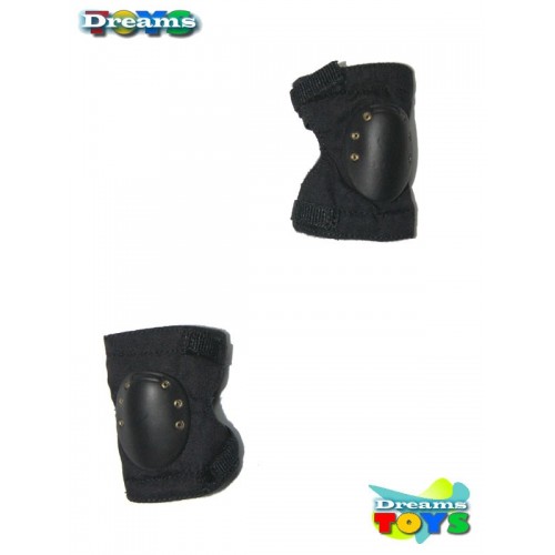 1/6 Par de rodilleras negras Flagset