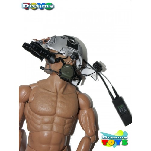 1/6 Casco Fast Gris vision nocturna MiniTimes