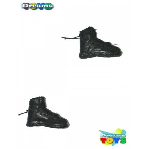 1/6 Par de botas negras tela Minitimes