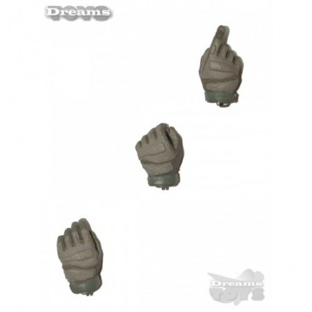 1/6 Set de guantes grises Modeling