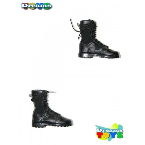1/6 Botas Negras Tela Dam Toys