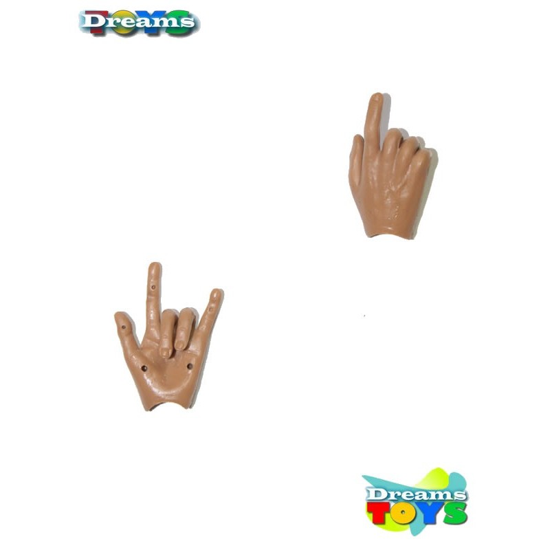 1/6 Par de manos dedos flexibles Dam Toys