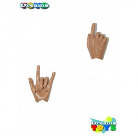 1/6 Par de manos dedos flexibles Dam Toys