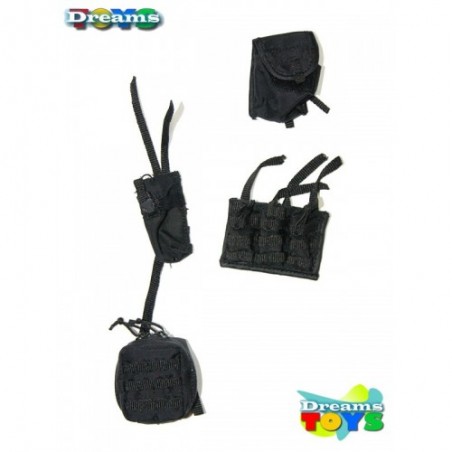 1/6 Set pouchs negros Dam Toys
