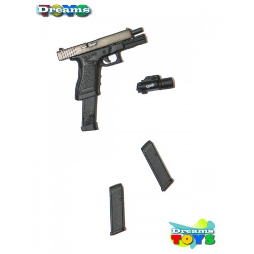 1/6 G17 Arma Corta c/ lampara Dam Toys
