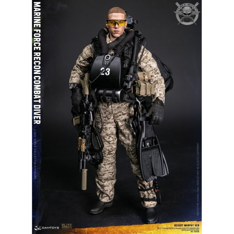 1/6 Marine Force Recon Combat Diver (Desert MARPAT Version)
