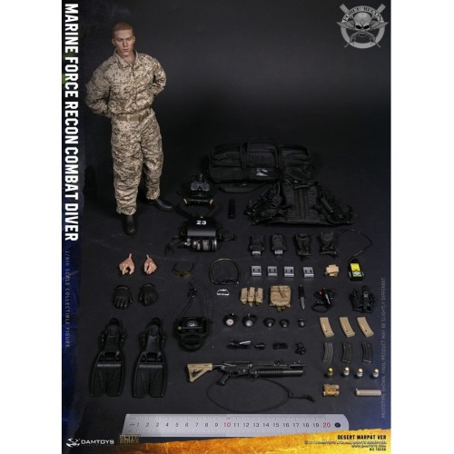 1/6 Marine Force Recon Combat Diver (Desert MARPAT Version)