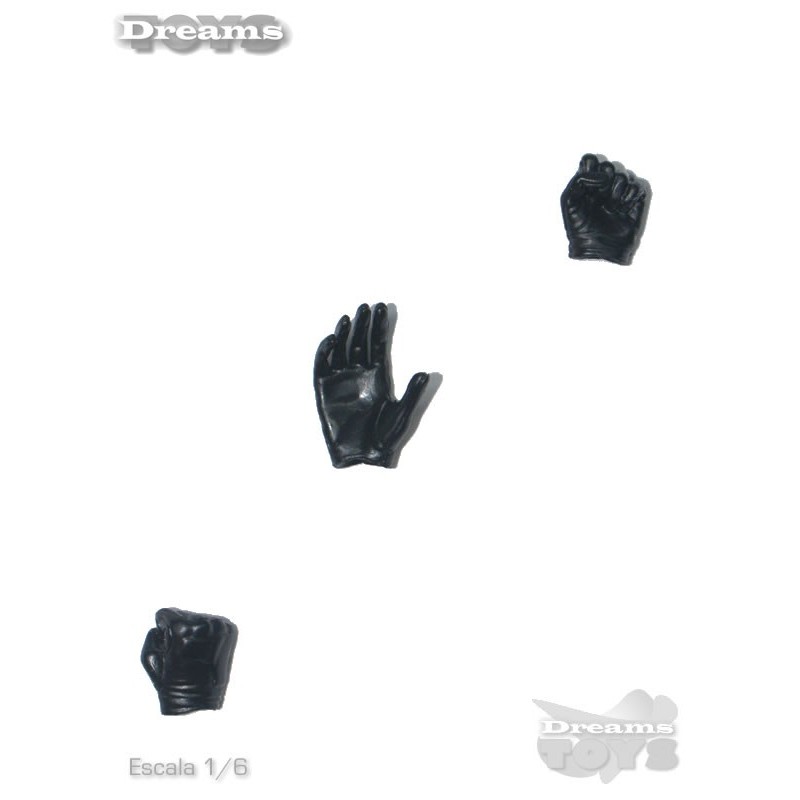 1/6 Set de guantes negros Femenina Very Cool