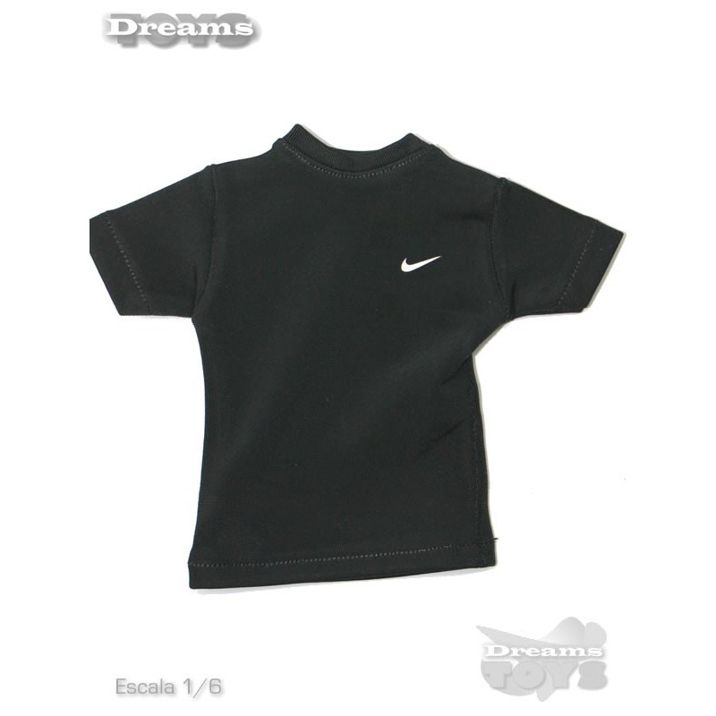 1/6 Playera Negra Spandex Swosh