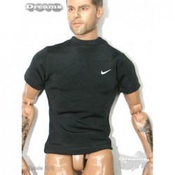 1/6 Playera Negra Spandex Swosh