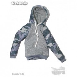 1/6 Sudadera Hood Gris Camo Ant Nest