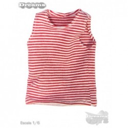 1/6 Playera sin Mangas Franjas Rojas Dam Toys