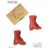 1/6 Par de Botas Rojas en Piel Vicky Secret