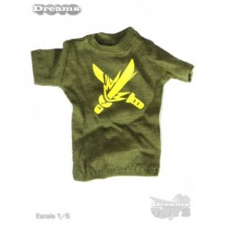 1/6 Playera Verde Militar con Estampado Ant Nest