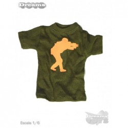 1/6 Playera Verde Militar con Estampado Ant Nest