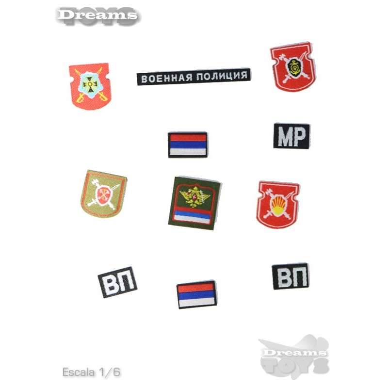 1/6 Set de Parches Russian Police Dam Toys