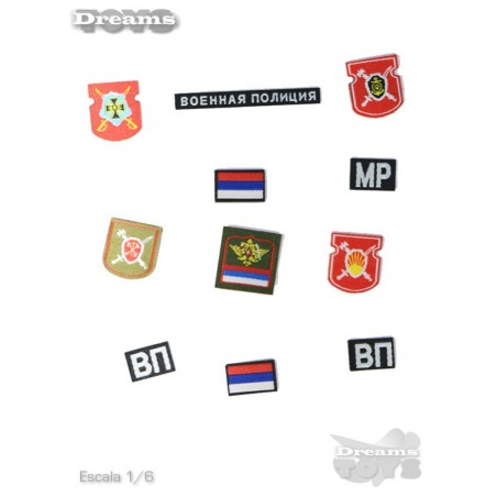1/6 Set de Parches Russian Police Dam Toys