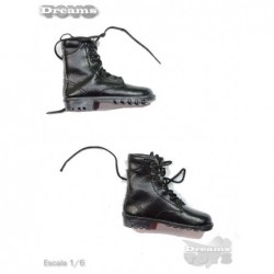 1/6 Par de botas negras Dam Toys