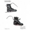 1/6 Par de botas negras Dam Toys