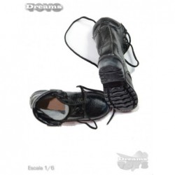 1/6 Par de botas negras Dam Toys