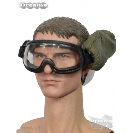 1/6 Goggles negros c/ cubierta Dam Toys