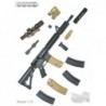 1/6 M4A1 Rifle de Asalto c/ Riel Extendido Easy & Simple