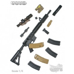 1/6 M4A1 Rifle de Asalto c/ Riel Extendido Easy & Simple