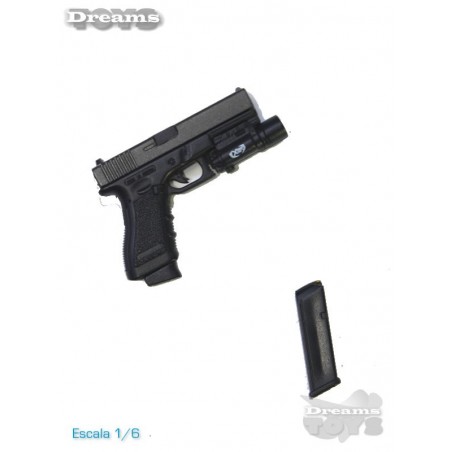 1/6 Arma corta c/ Lampara Dam Toys