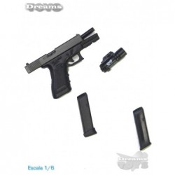1/6 Arma corta c/ Lampara Dam Toys