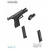1/6 Arma corta c/ Lampara Dam Toys