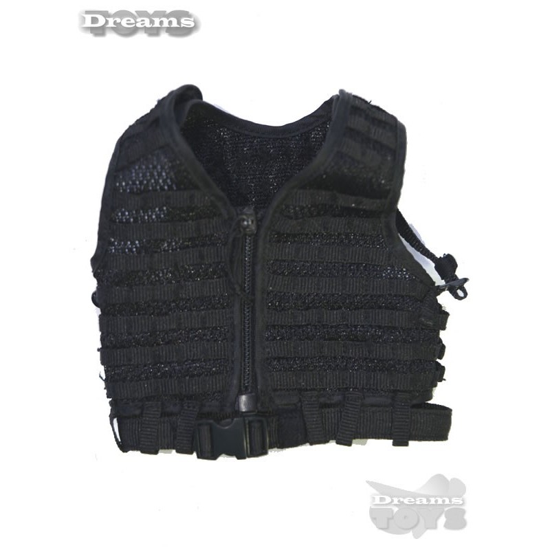 1/6 Chaleco Tactico Negro Dam Toys