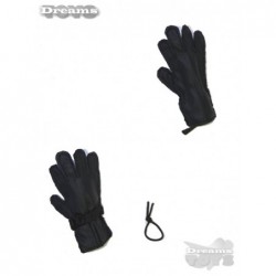 1/6 Par de Guantes negros tela Dam Toys
